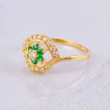 Eye Flower Ring 2.3g / T7 1/4 Yellow Gold 18K
