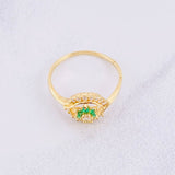 Eye Flower Ring 2.3g / T7 1/4 Yellow Gold 18K