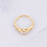 Solitaire Dense Ring 2.75g / T7 1/2 Yellow Gold 18K
