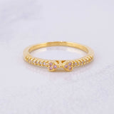 Anillo Moño Deluxe 2.6g / T8 Oro Amarillo 18K