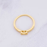 Anillo Moño Deluxe 2.6g / T8 Oro Amarillo 18K