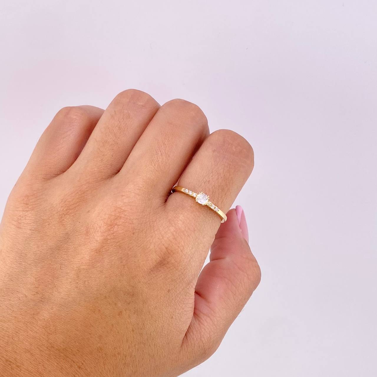 Anillo Solitario Dulzura 2.15g / T7 3/4 Oro Amarillo 18K