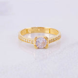 Solitaire Ring 1.95g / T5 3/4 Yellow Gold 18K