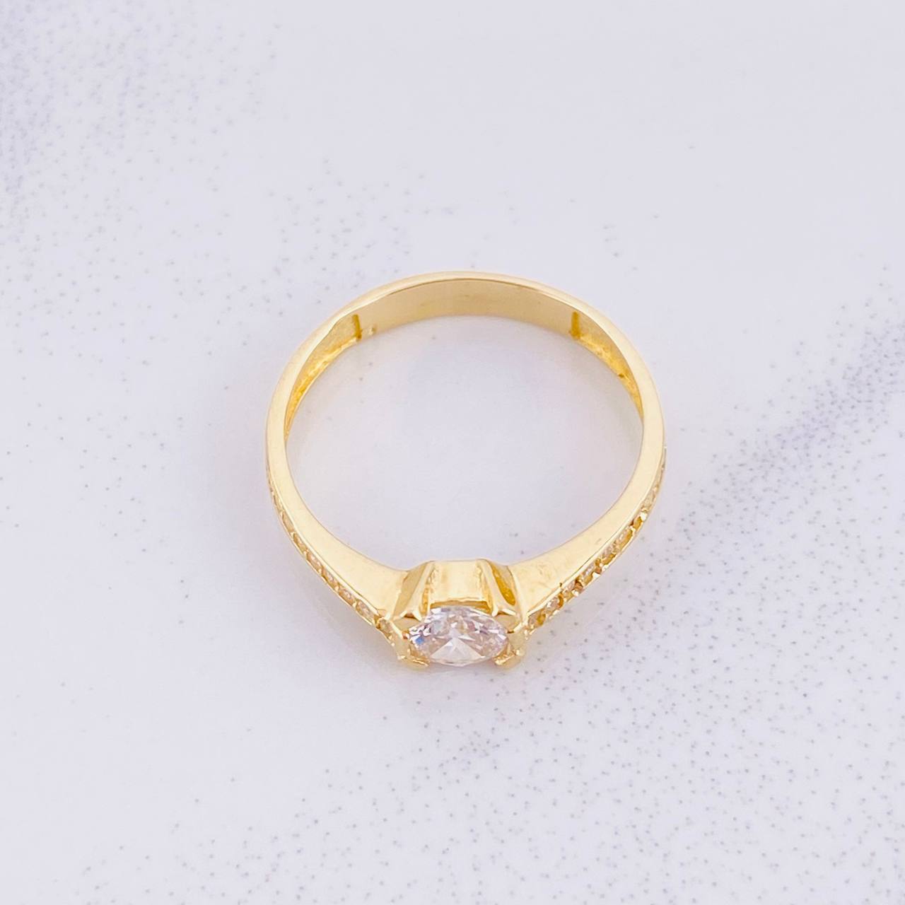 Solitaire Ring 1.95g / T5 3/4 Yellow Gold 18K