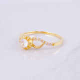 Anillo Místico 2.2g / T7 3/4 Oro Amarillo 18K