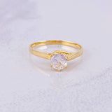 Anillo Solitario 1.55g / T6 Oro Amarillo 18K