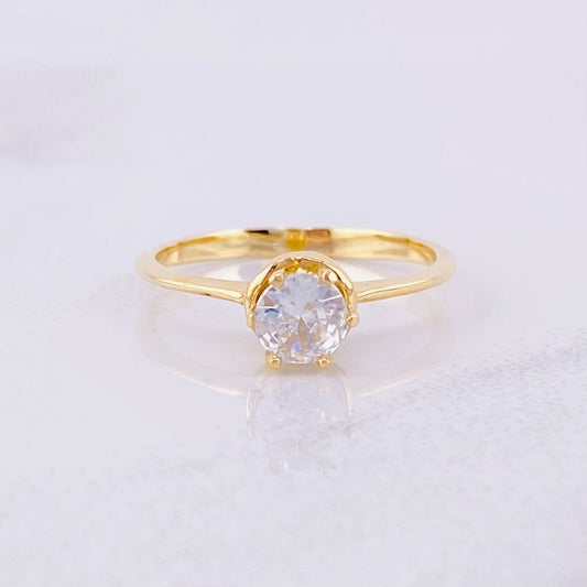 Central Stone Ring 2.25g / T6 Yellow Gold 18K