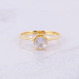 Central Stone Ring 2.25g / T6 Yellow Gold 18K