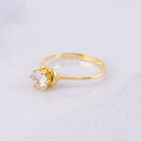 Central Stone Ring 2.25g / T6 Yellow Gold 18K