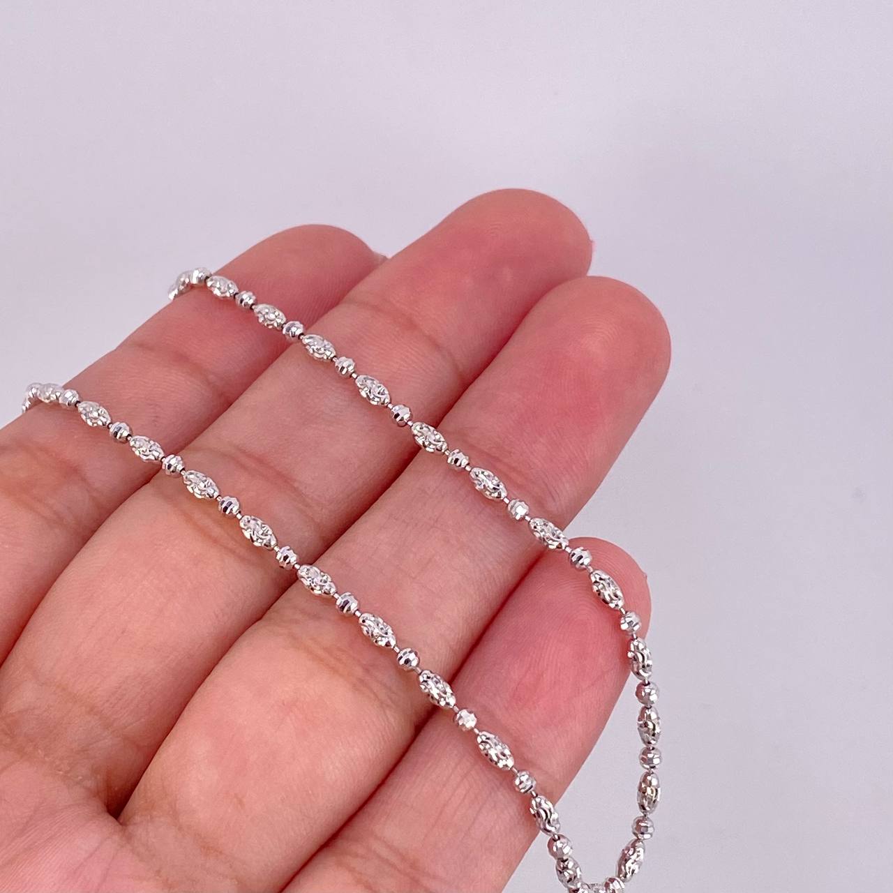 Cadena Morse Diamantada 6.25g / 18 in / 2mm Oro Blanco 18K