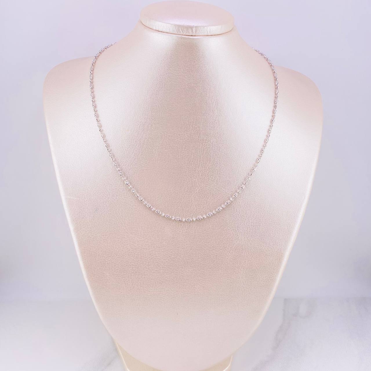 Cadena Morse Diamantada 6.25g / 18 in / 2mm Oro Blanco 18K