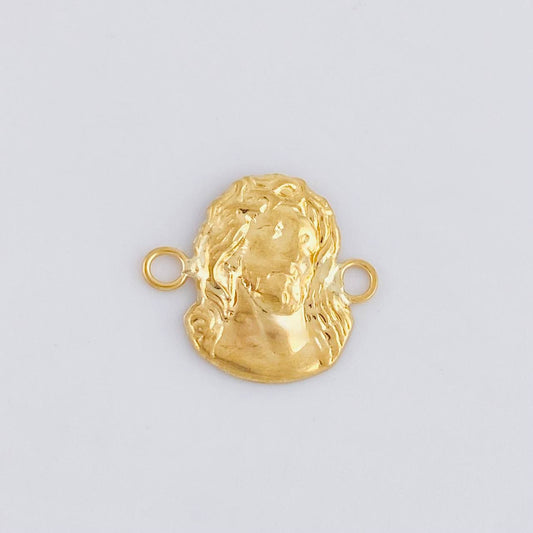 Herraje Rostro Cristo 0.7g / 1/2 in Oro Amarillo 18K