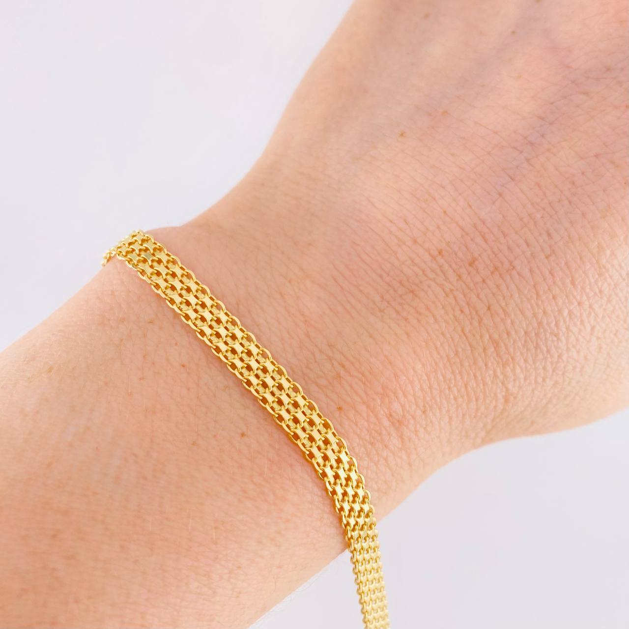 Pulso Chino 6.9g / 19.8cm / 5mm Oro Amarillo 18K
