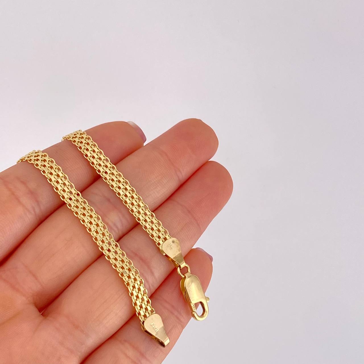 Pulso Chino 6.9g / 19.8cm / 5mm Oro Amarillo 18K