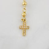 Rosary Miraculous Virgin Cross 7.4g / 18 in / 3mm-4mm Yellow Gold 18K