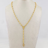 Rosary Miraculous Virgin Cross 7.4g / 18 in / 3mm-4mm Yellow Gold 18K