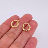 Candongas Vick 0.95g / 1/2 in Oro Amarillo 18K