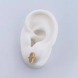 Topos Mano Hamsa 1.7gr / Circones Blancos Oro Amarillo 18K &