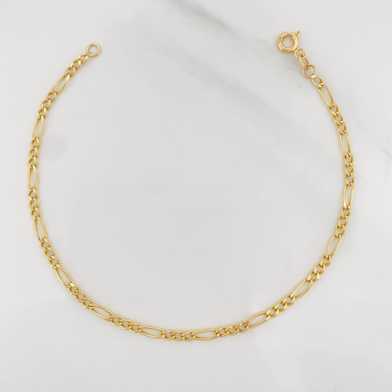 Figaro Bracelet 1.15g / 7 in / 2.17mm 18K Yellow Gold