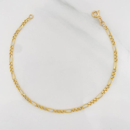 Pulso Figaro 1.15g / 7 in / 2.17mm Oro Amarillo 18K
