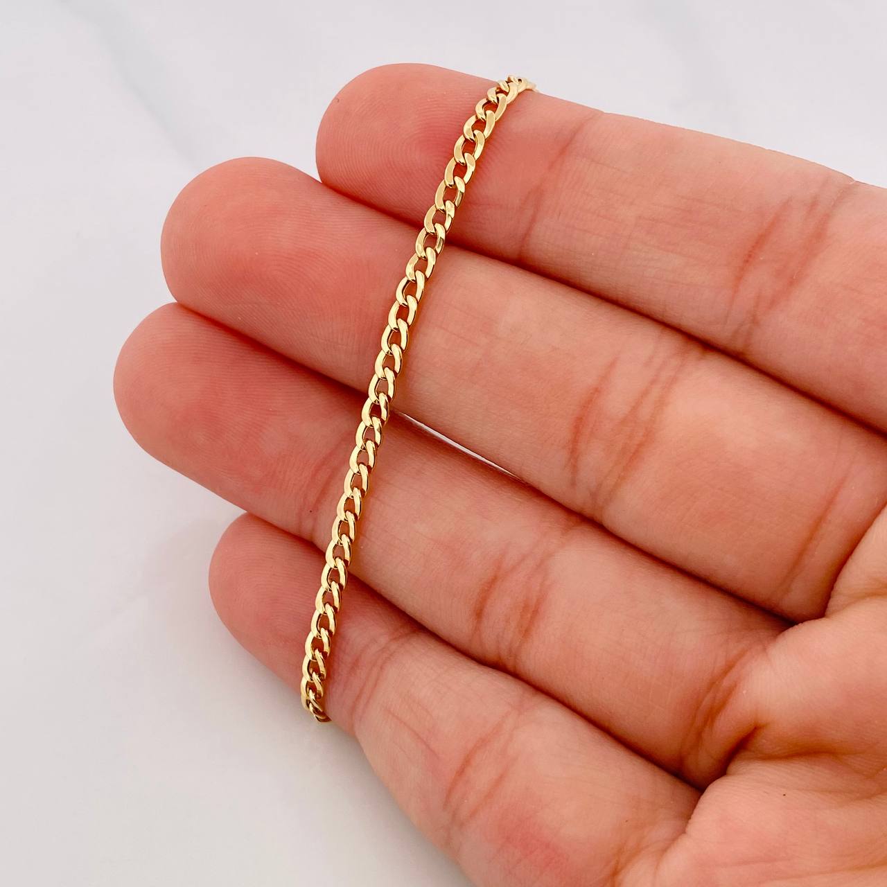 Cuban Links Bracelet 1.05g / 7 1/2 in / 2.5mm Yellow Gold 18K