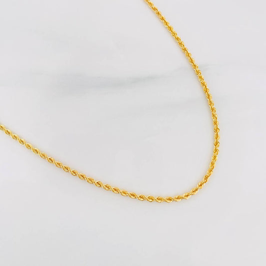 Cadena Lazo 2.2g / 24 in / 1.54mm Oro Amarillo 18K