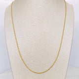 Mini Cuban Chain 1.55g / 20 in / 1.43mm 18K Yellow Gold