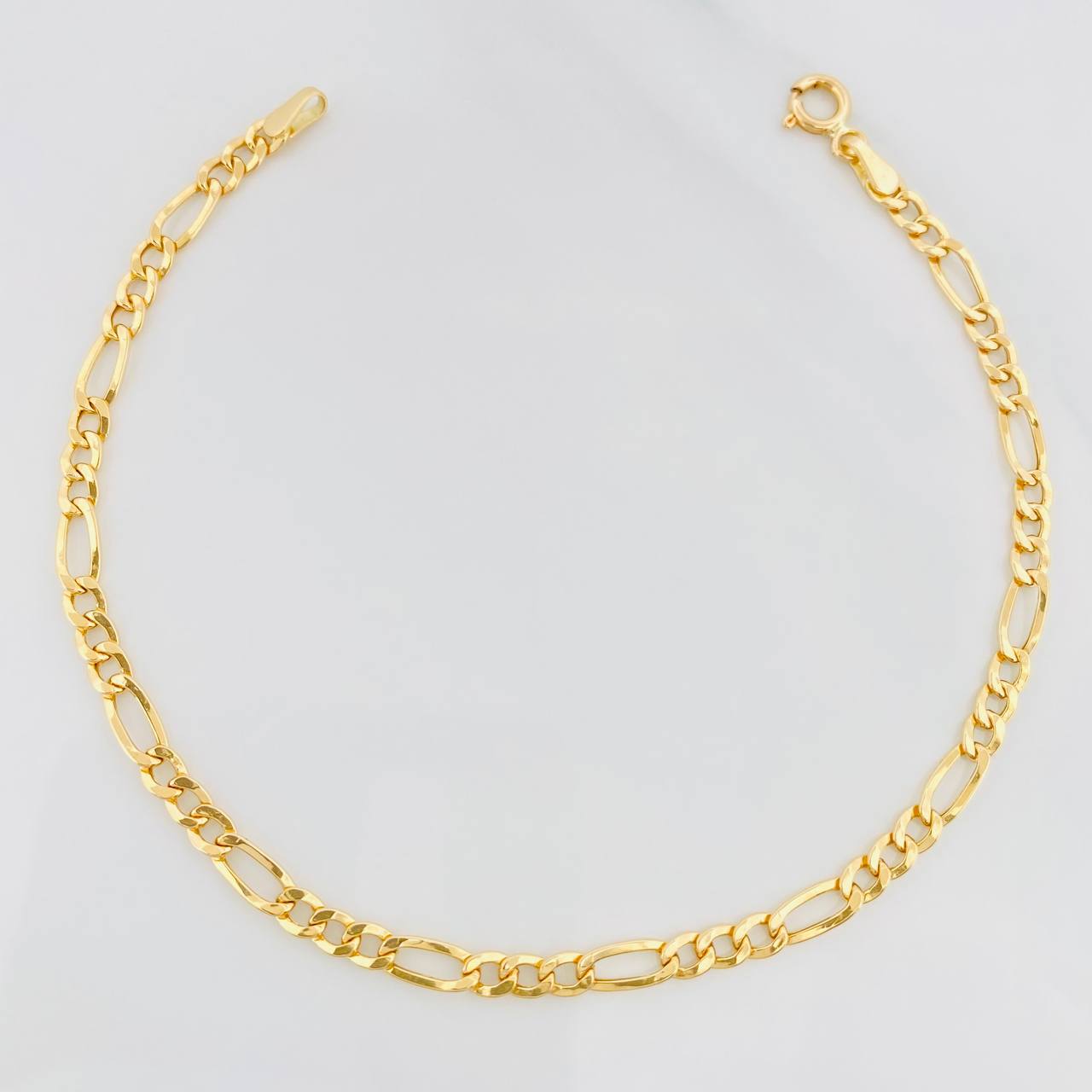 Figaro Bracelet 1.6g / 7 3/4 in / 3.33mm Yellow Gold 18K