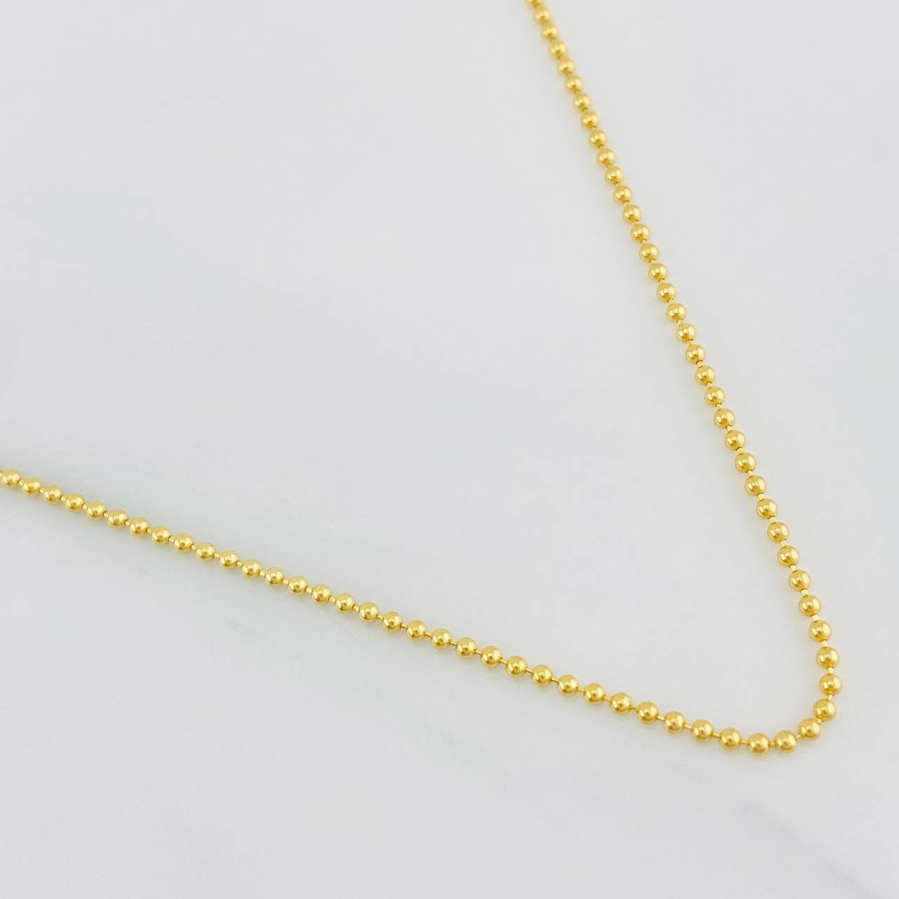 Cadena Militar 3.15g / 50cm / 1.23mm Oro Amarillo 18K