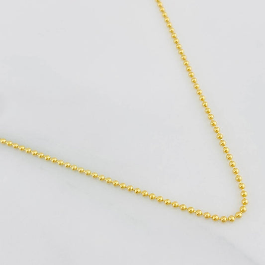 Cadena Militar 3.15g / 50cm / 1.23mm Oro Amarillo 18K