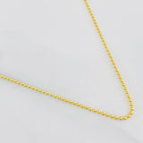 Cadena Militar 3.15g / 50cm / 1.23mm Oro Amarillo 18K