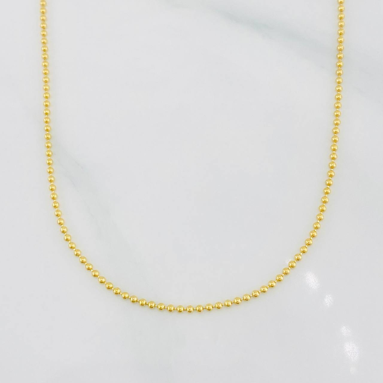 Cadena Militar 3.15g / 50cm / 1.23mm Oro Amarillo 18K
