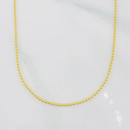 Cadena Militar 3.15g / 20 in / 1.23mm Oro Amarillo 18K