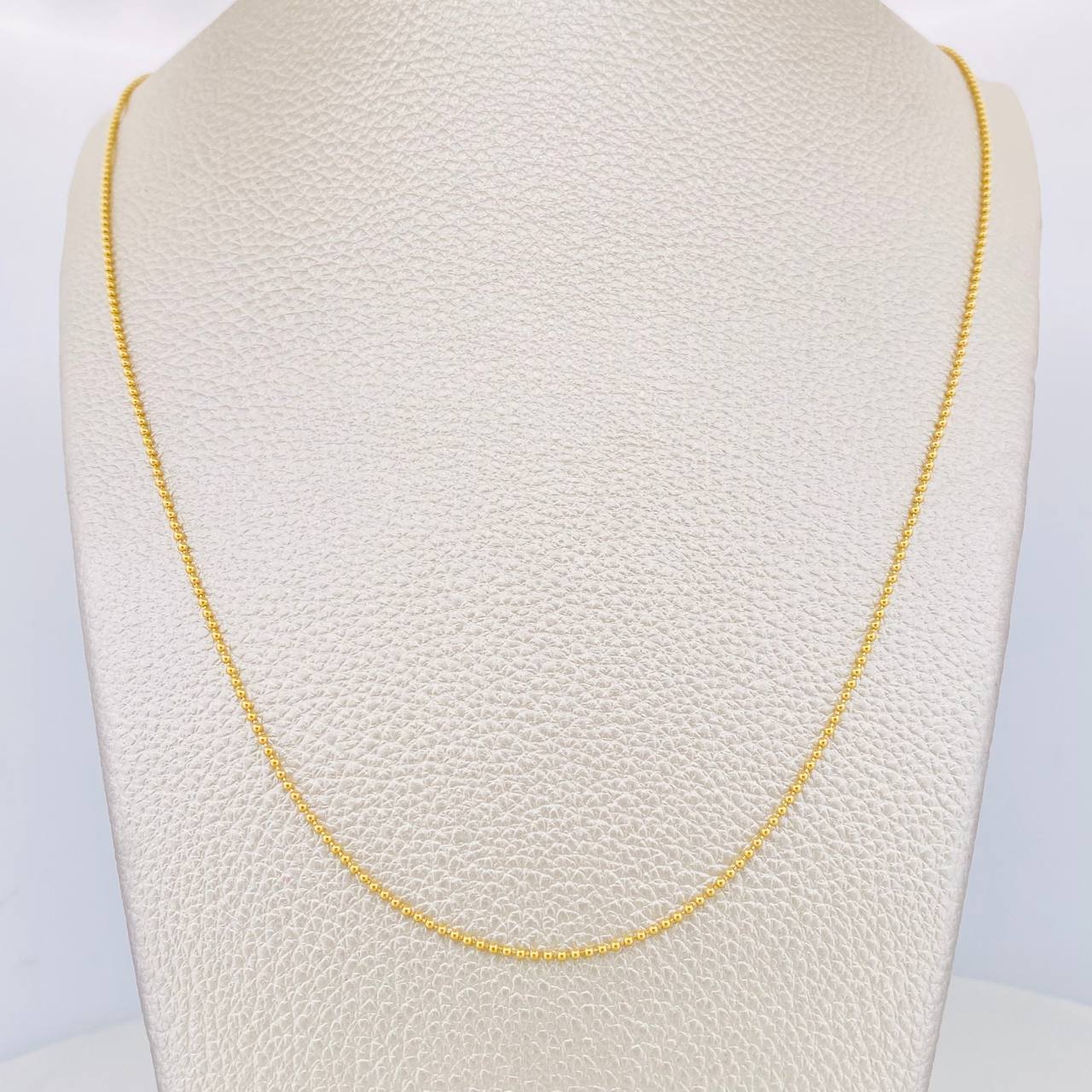 Cadena Militar 3.15g / 50cm / 1.23mm Oro Amarillo 18K