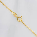 Cadena Militar 3.15g / 50cm / 1.23mm Oro Amarillo 18K