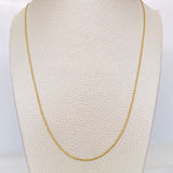 Mini Cuban Chain 1.2g / 16 in / 0.83mm 18K Yellow Gold
