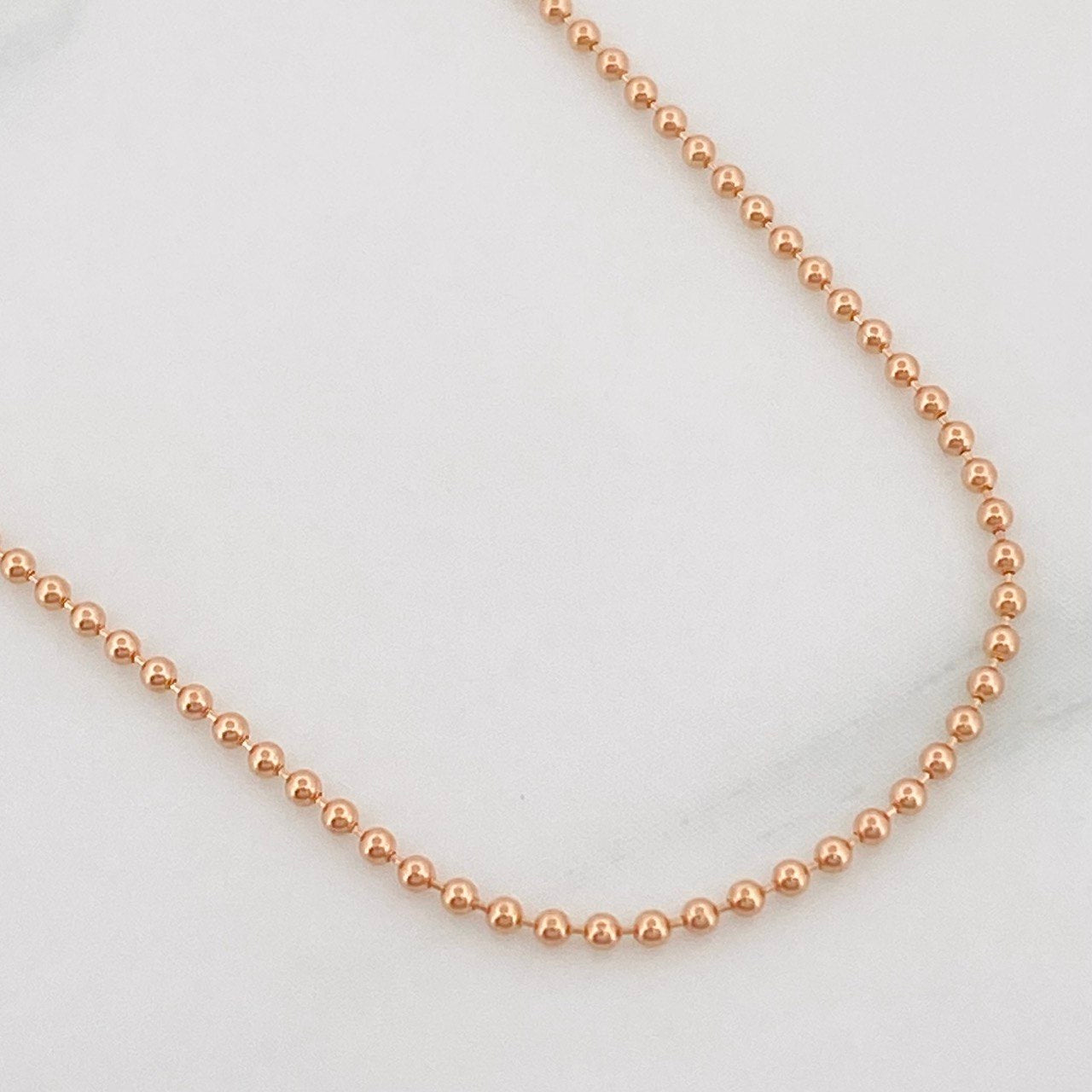 Military Chain 2g / 20 in / 1.03mm 18K Rose Gold