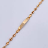 Bracelet Baby GC 1.95gr / 15cm / 3.3mm Curved Rectangular Plate 18K Yellow Gold &