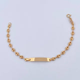 Bracelet Baby GC 1.95gr / 15cm / 3.3mm Curved Rectangular Plate 18K Yellow Gold &