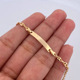 Bracelet Baby GC 1.95gr / 15cm / 3.3mm Curved Rectangular Plate 18K Yellow Gold &