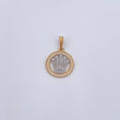 Pendant Corona RX 1.45gr / 2.2cm / White Zircons Two-tone Yellow White 18K &