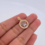 Pendant Corona RX 1.45gr / 2.2cm / White Zircons Two-tone Yellow White 18K &