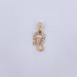 Dije Escorpion 1.1gr / 2.1cm / Circones Blancos Dos Oros Amarillo Blanco 18K &