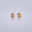 Stud Earrings Heart 0.5gr / Yellow Gold Dotted 18K $