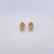 Stud Earrings Corona 0.55gr / White Zircons Yellow Gold 18K $