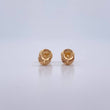 Stud Earrings Moon 0.5gr / Diamond Cut Yellow Gold 18K $