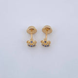 Topos Corona Real 0.8gr / Circones Blancos Azules Oro Amarillo 18K $