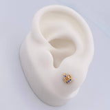 Topos Corona Real 0.8gr / Circones Blancos Azules Oro Amarillo 18K $