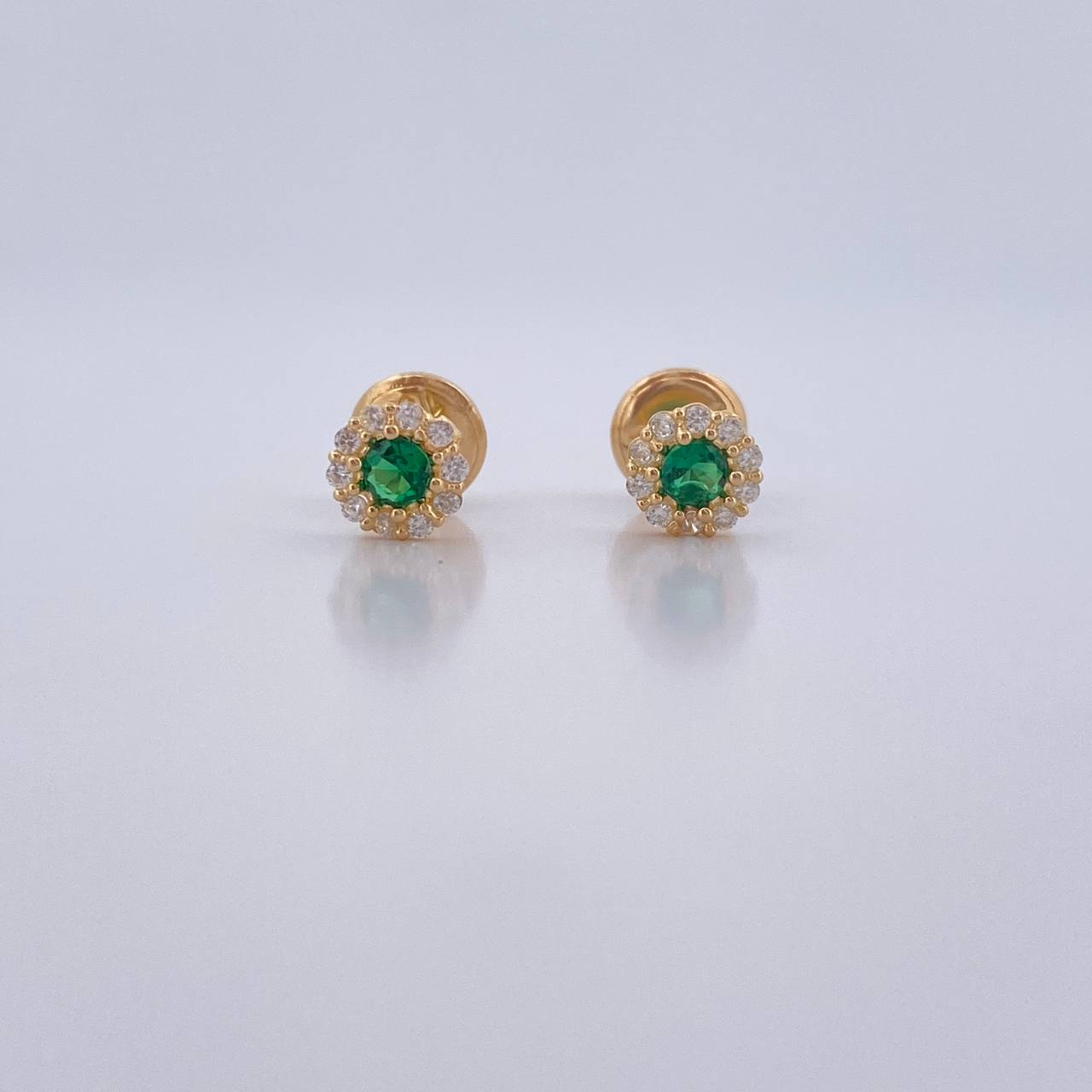 Topos Halo 0.7gr / Circones Blancos Verde Oro Amarillo 18K $