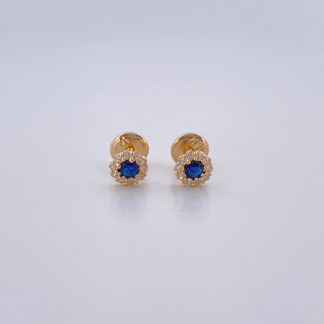 Topos Halo 0.75gr / Circones Blancos Azul  Oro Amarillo 18K $